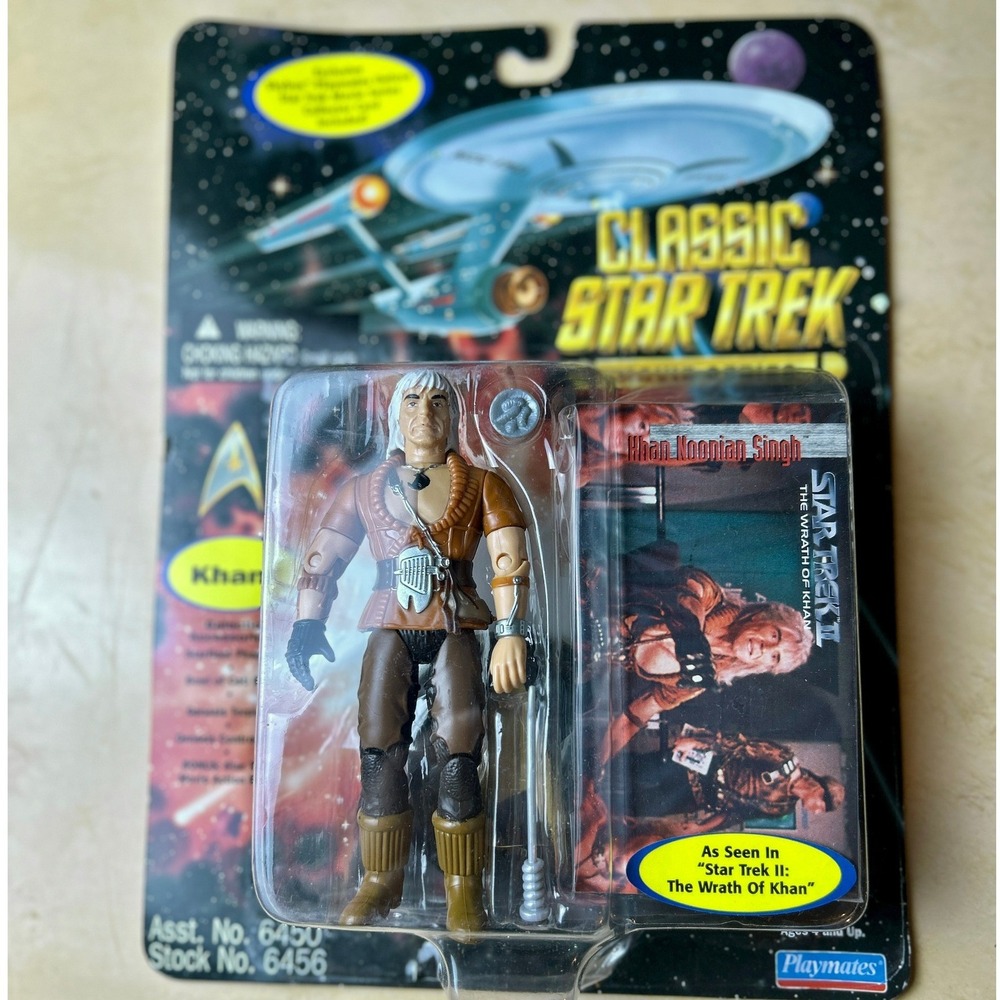 Playmates Star Trek Khan Action Figure 4.75" Brown Wrath of Khan 6456 Vintage